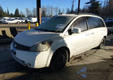 2007 Nissan Quest 3.5 S z USA, uszkodzony, nr VIN 5N1BV28U47N122429